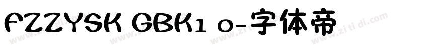 FZZYSK GBK1 0字体转换